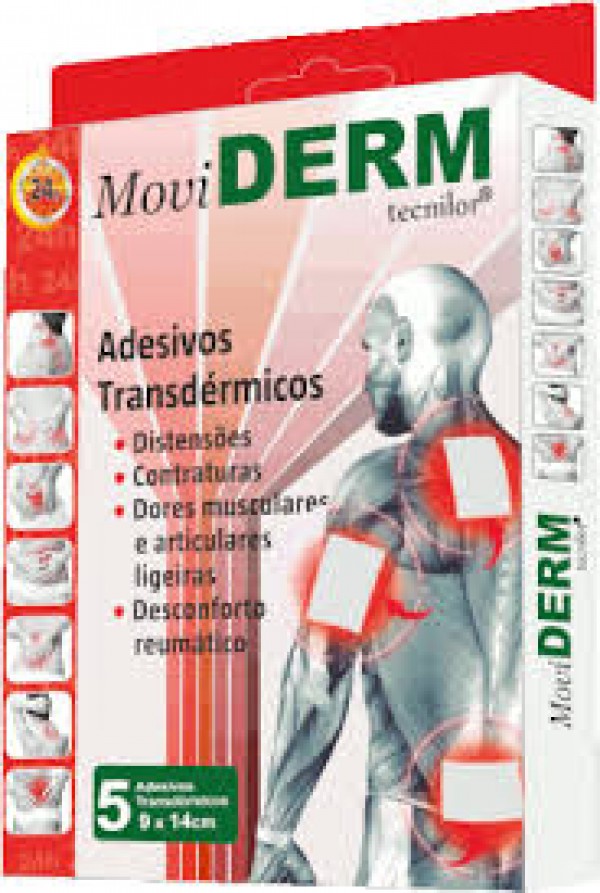 Moviderm Adesivo Transdérmico 9x14cm (X5 unidades)