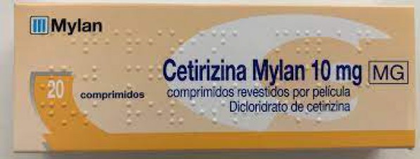 Cetirizina Mylan MG, 10 mg (x20 comprimidos revestidos)