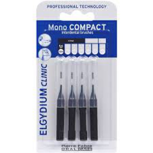 Elgydium Clinic Escovilhão Mono Compact Preto (x4 unidades)