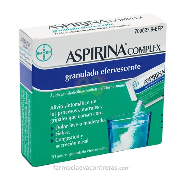 Aspirina Complex , AAS 500 mg + Pseudoefedrina 30 mg Granulado suspensão oral (x10 Saquetas)