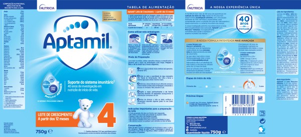 Aptamil 4 Pronutra Advance Leite Crescimento - 750g (12 Meses+)