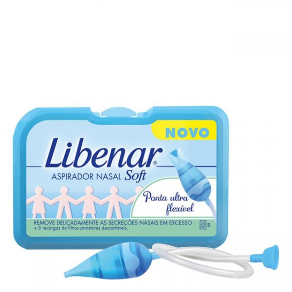 Libenar Baby Aspirador nasal Soft + Recargas de filtros protetores descartáveis 5 Unidade(s)