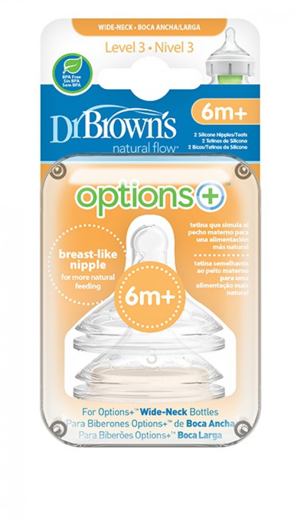 Dr Browns Tetina Larga_Nível 3 (x2 unidades)