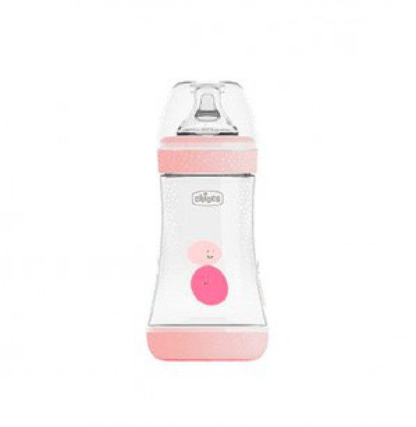 Chicco Biberão Perfect5_ Rosa_Médio_Silicone - 240ml