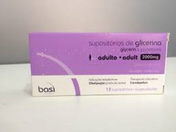 Supositórios de Glicerina Adulto, 2000 mg (x12 supositórios)