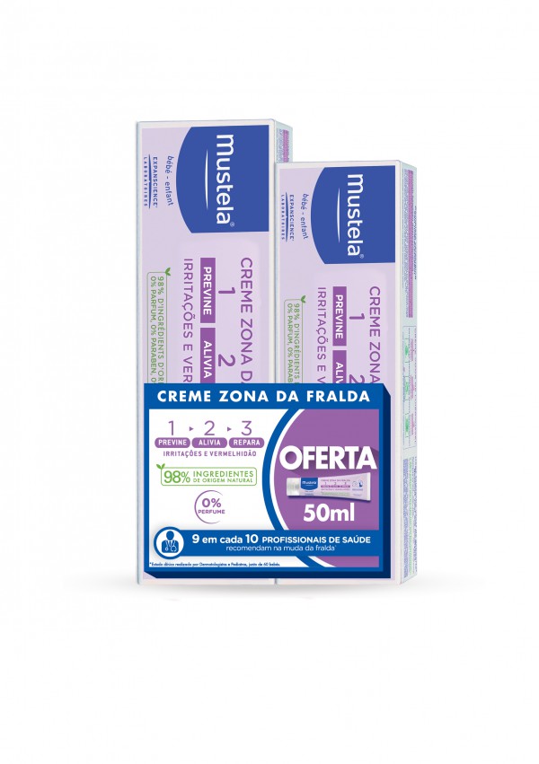 Mustela Bebé Creme Zona Fralda 123 - 100ml + Oferta de 2ª Embalagem 50 ml