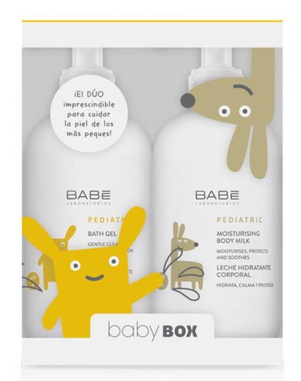 Babé babybox Pediátrico Gel banho - 500 ml + Leite hidratante corporal - 500 ml