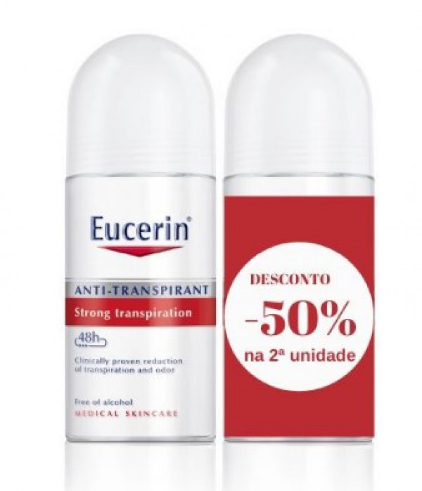 Eucerin Antitranspirante 48h Roll On - 50ml (DUO com Desconto de 50% na 2ª Embalagem)