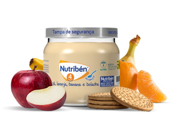 Nutriben Boião_4_ Maçã/Laranja/Banana/Bolacha - 120g