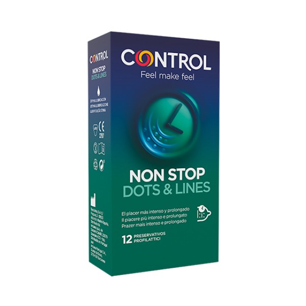 Control Non Stop Dots & Lines (x12 preservativos)