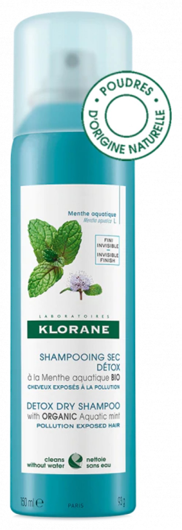 Klorane Capilar Champô Seco Detox Menta - 150ml