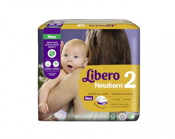 Libero Newborn _ Tam.2_ 3-6Kg (x34 unidades)