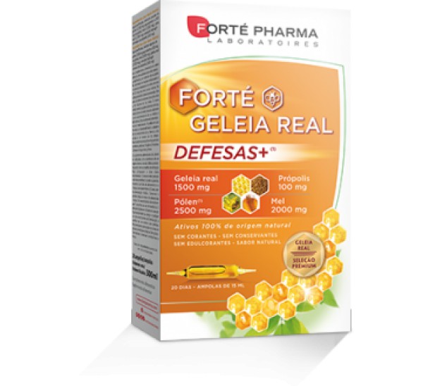 Forté Geleia Real Defesas+ - 10ml (x20 ampolas) Forté Geleia Real Defesas+ - 10ml (x20 ampolas)