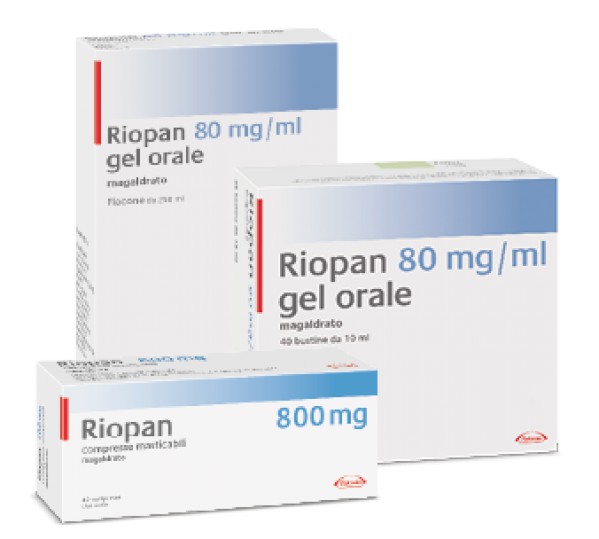 Riopan, 800 mg/10 mL gel oral (x50 saquetas)