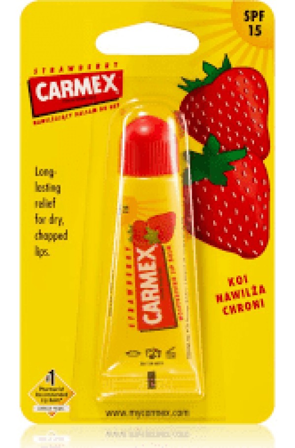 Carmex Tubo Hidratação Labial_ Morango_ SPF15 - 10g