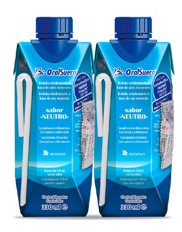 Bi-Oralsuero Solução Oral_ Neutro - 330ml  (x2 unidades)