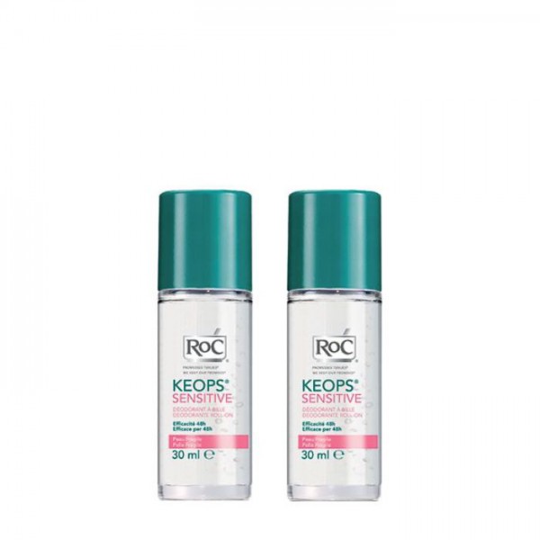 Roc Keops Sensitive Desodorizante pele sensível 48h - 30ml (DUO c/ Desconto)