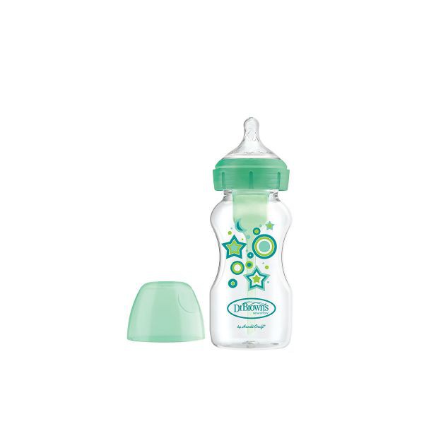 Dr Browns Option Plus Biberão_ Largo_Tetina Silicone_VERDE - 270ml