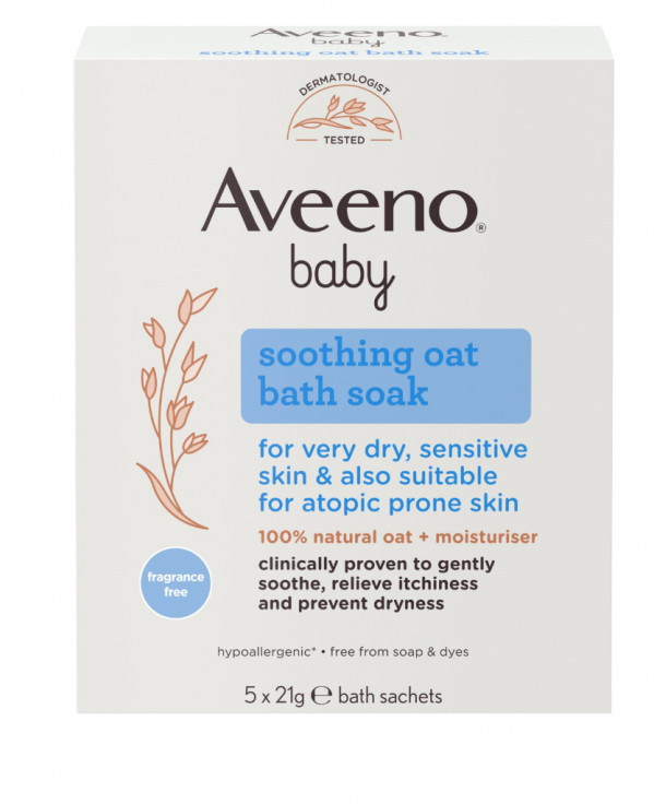 Aveeno Baby Pó Banho Aveia Suave - 21g (x5 unidades)