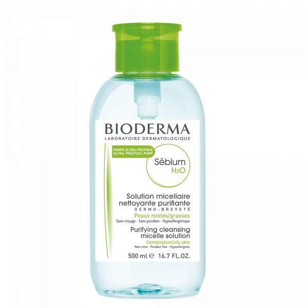 Sebium Bioderma Solução Micelar H2O Pump Reverse - 500ml
