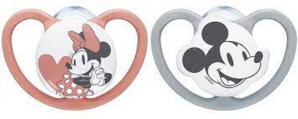 Nuk Space Disney Minnie Chupeta Silicone_ 6-18M (x2 unidades)