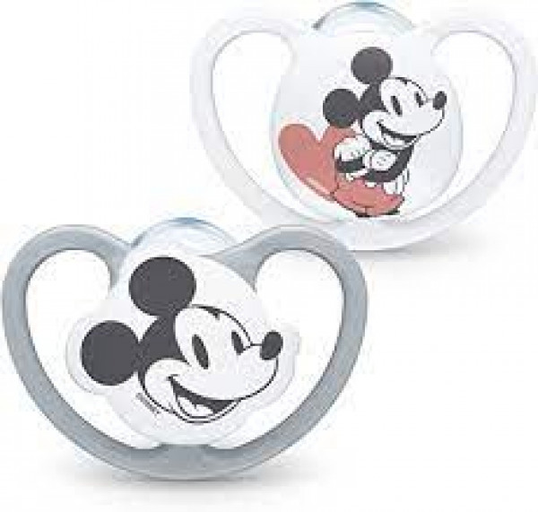 Nuk Space Disney Mickey Chupeta Silicone_ 18-36M (x2 unidades)