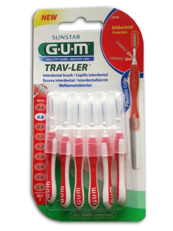 Gum Trav-Ler Escovilhão 1314 Cilíndrico Portátil U-Micro (x6 unidades)