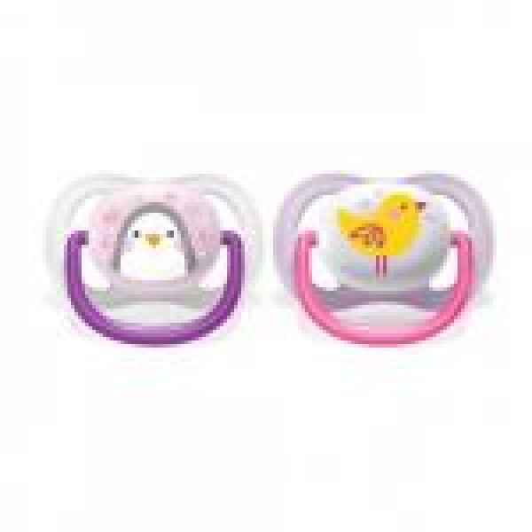 Philips Avent Chupeta_Ultra Air_Animais _0-6M_Girl (x2 unidades)