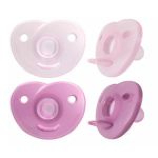 Philips Avent Chupeta_ Silicone Soothie_ 0-6M_ Girl (x2 unidades)