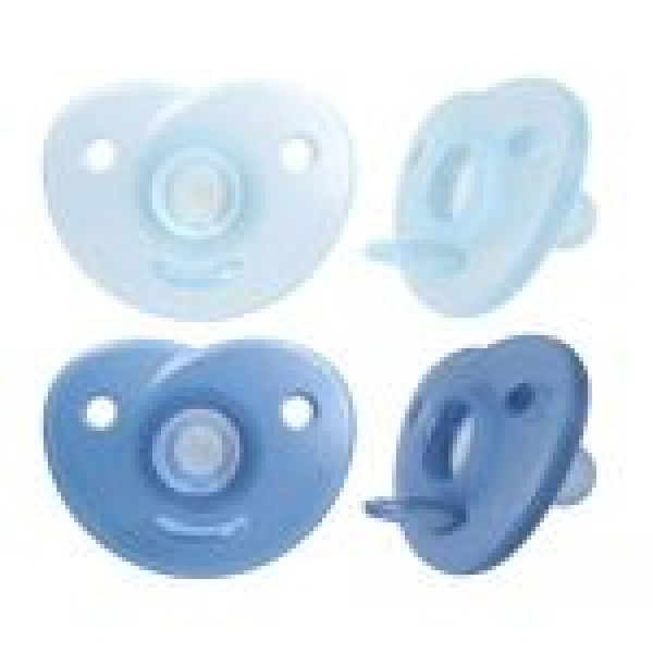 Philips Avent Chupeta_ Silicone_ Soothie_ 0-6M_Boy (x2 unidades)