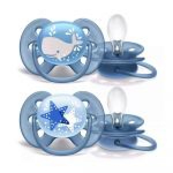 Philips Avent Chupeta_Ultra Soft_Decorada_6-18M_ Boy (x2 unidades)