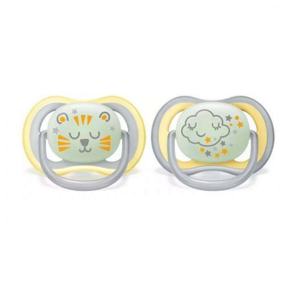 Philips Avent Chupeta_Ultra Air_ Night _18M+  (x2 unidades) + Caixa Esterilizadora/ Transporte