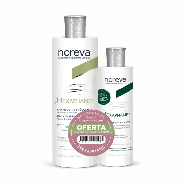 Noreva_Hexaphane Oficinal Champô Frequência - 400ml + Oferta Champô Fortificante - 250ml