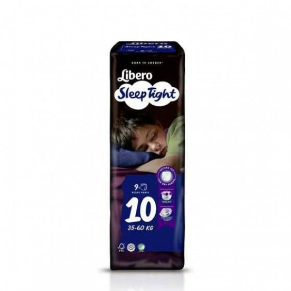 Libero Sleeptigh Cueca Absorvente_ 35-60Kg _ Tam.10 (x9 unidades)