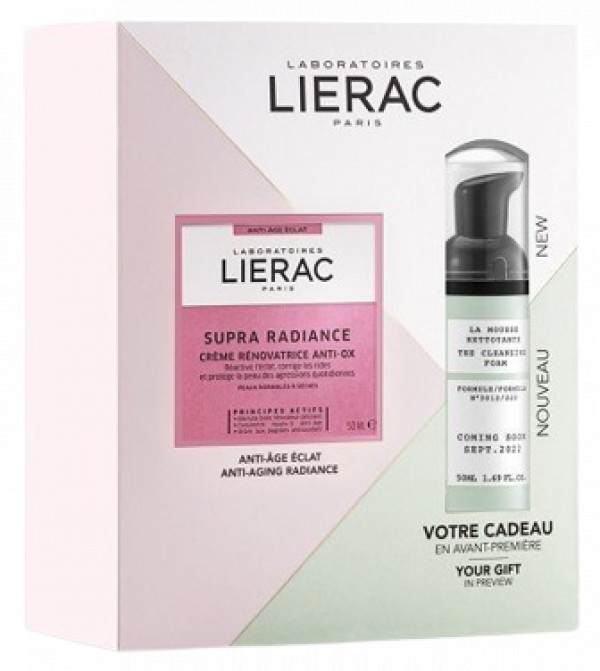 Lierac Supra Radiance Creme - 50ml + Oferta Espuma Limpeza - 50ml