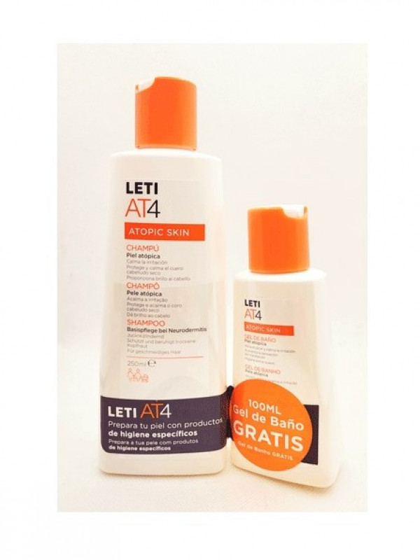 LetiAT4 Champô -  250ml + Oferta Gel Banho - 100ml