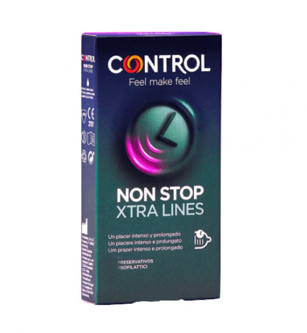 Control Non Stop Xtra Lines (x12 preservativos)