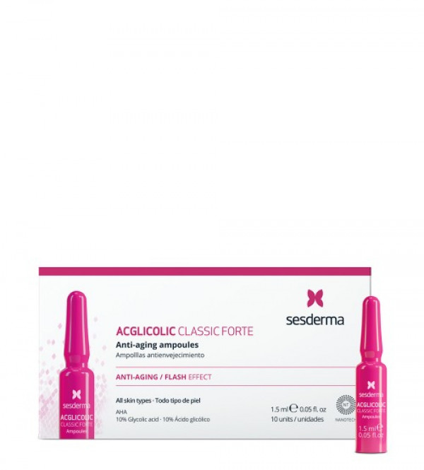 Sesderma Acglicolic Classic Forte Anti-Envelhecimento - 1,5ml (x10 ampolas)