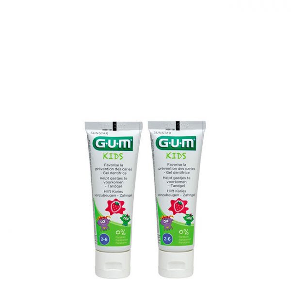 Gum Kids Pasta dentífrica_ Morango - 50ml (Pack Duplo)