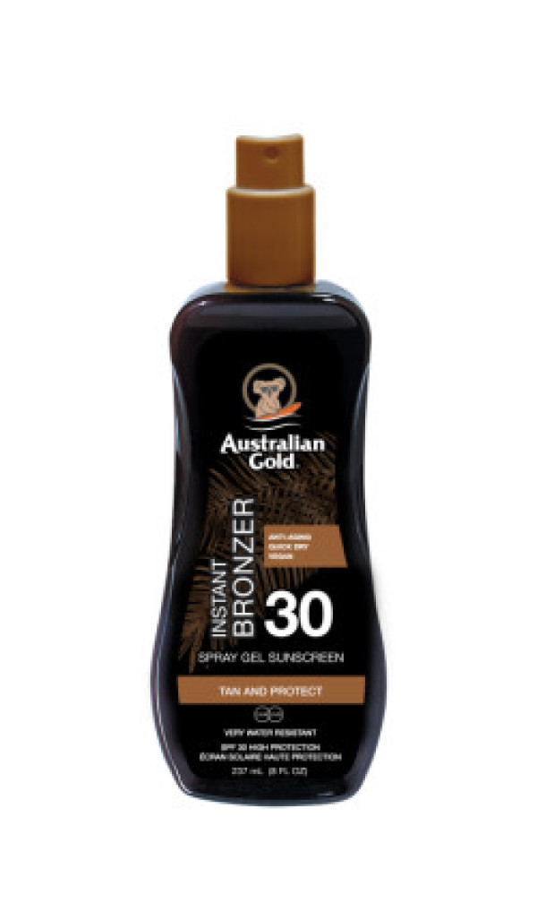 Australian Gold SPF30 Spray Gel c/ Bronzer  - 237ml