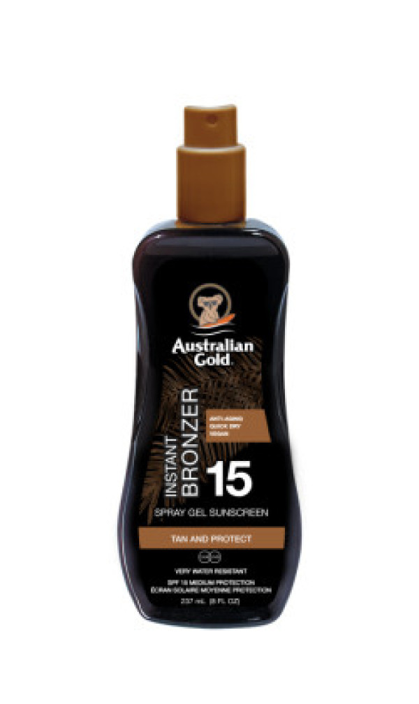 Australian Gold SPF15 Spray Gel c/ Bronzer - 237ml