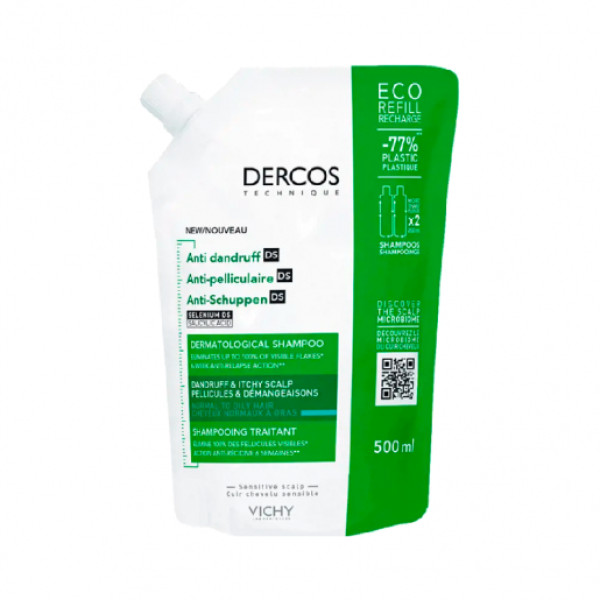 Dercos Anticas Champô Caspa Oleosa_ Refill - 500ml