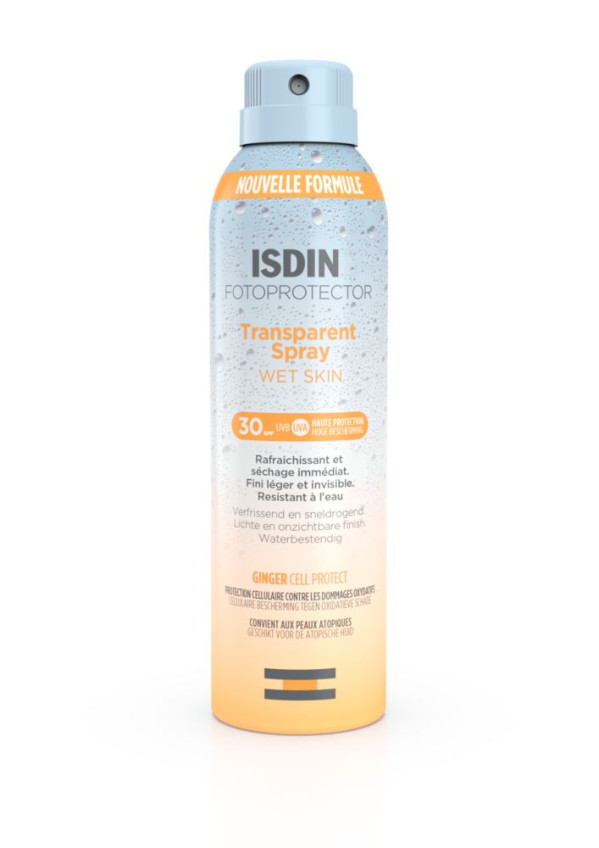 Fotoproteção Isdin Transparente Spray Wet Skin FPS30 - 250ml