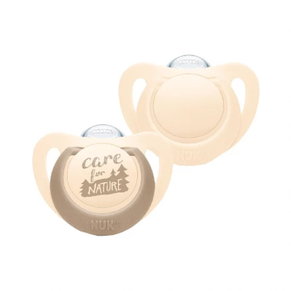 Nuk Nature Chupeta Silicone_ Tam. 1_ 0-6M_ Bege (x2 unidades)