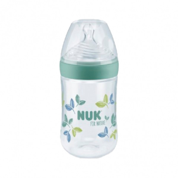 Nuk Nature Biberão Indicador Temperatura_ Tam. M _ Verde - 260ml
