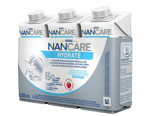 Nancare Hydrate Solução Rehidratante Oral - 200ml (x3 unidades)