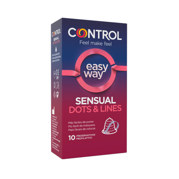 Control Sensual Dots & Lines Easy Way (x10 preservativos)
