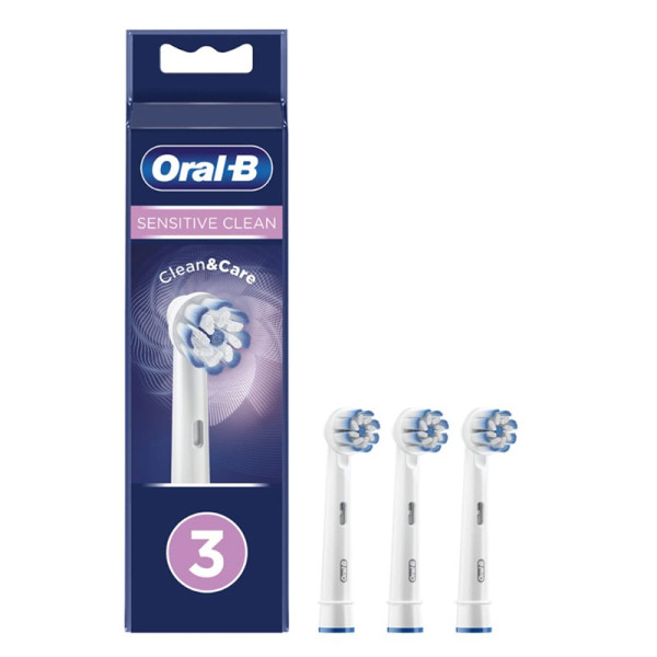 Oral B Sensitive Clear Recarga Escova Elétrica  (x3 unidades)