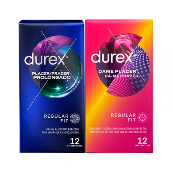 Durex Prazer Prolongado + Dame Prazer  (12+12 preservativos)