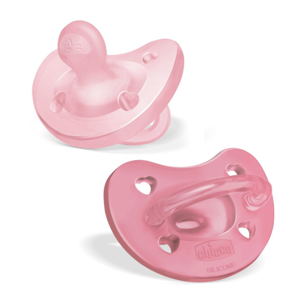 Chicco Chupetas Physio Soft_ Rosa_ 6-16M (Pack Duplo)